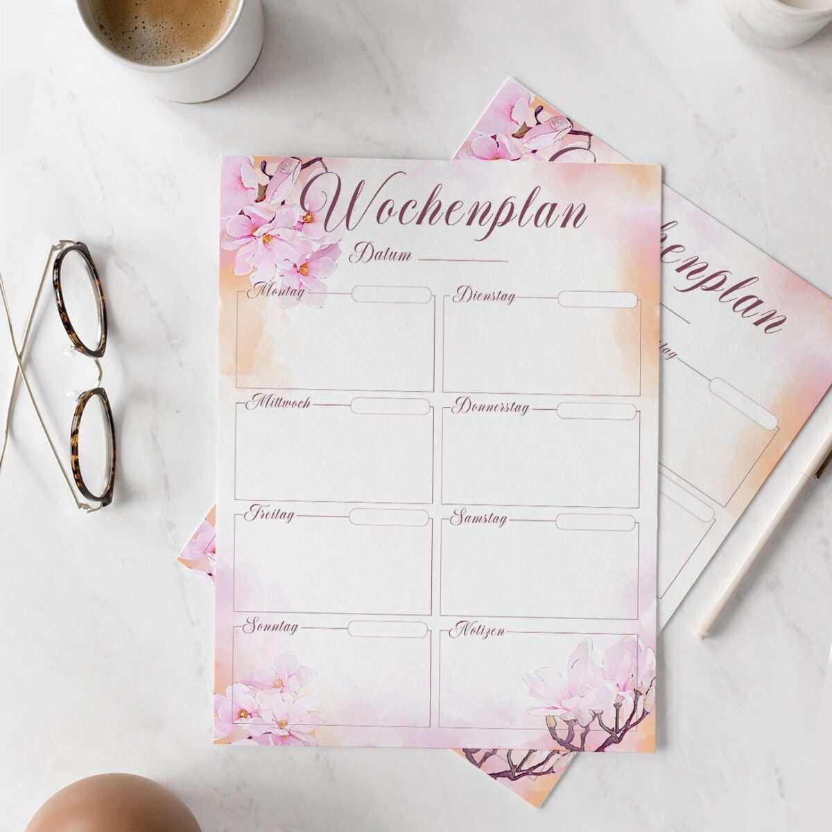 Wochenplaner zum Ausdrucken | inkl. ausfüllbare PDF Vorlage | Swomolemo