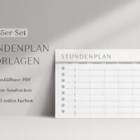 Stundenplan Zum Ausdrucken 5er Set Pdf Ausfullbar Swomolemo Printables