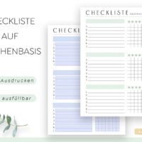Checkliste_Wochenplaner_Vorlage_Minimal_Green