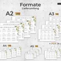 2022-Kalender-Ausdrucken-A5-A4-A3-A2-Set-Organizer