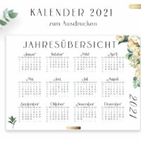 Kalender-2021-Watercolor-Bloomy-Green-Kollektion