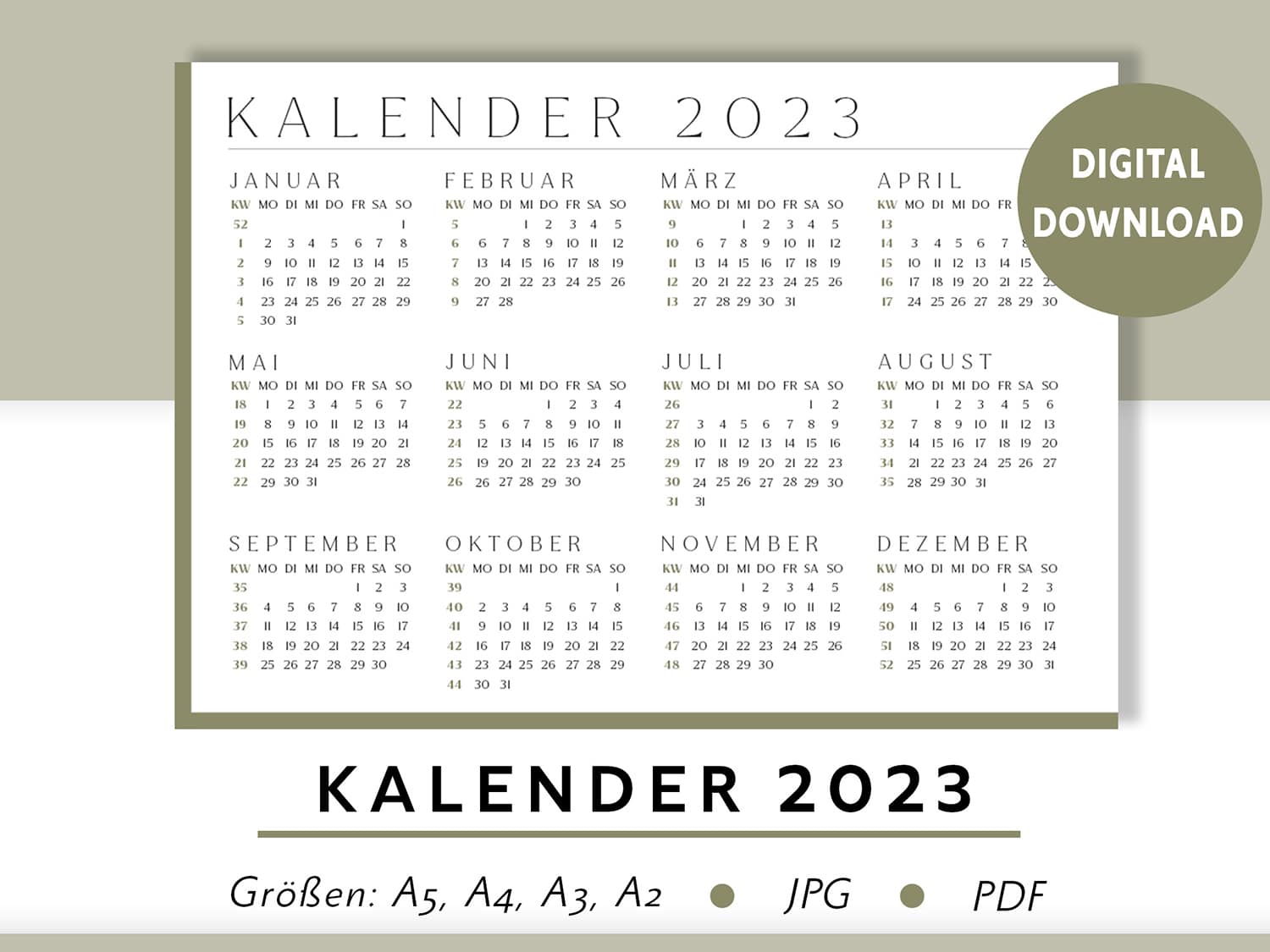 Dunkelgrün-Khak-Kalender-2023-Digital-Vorlage-Planer-Bil