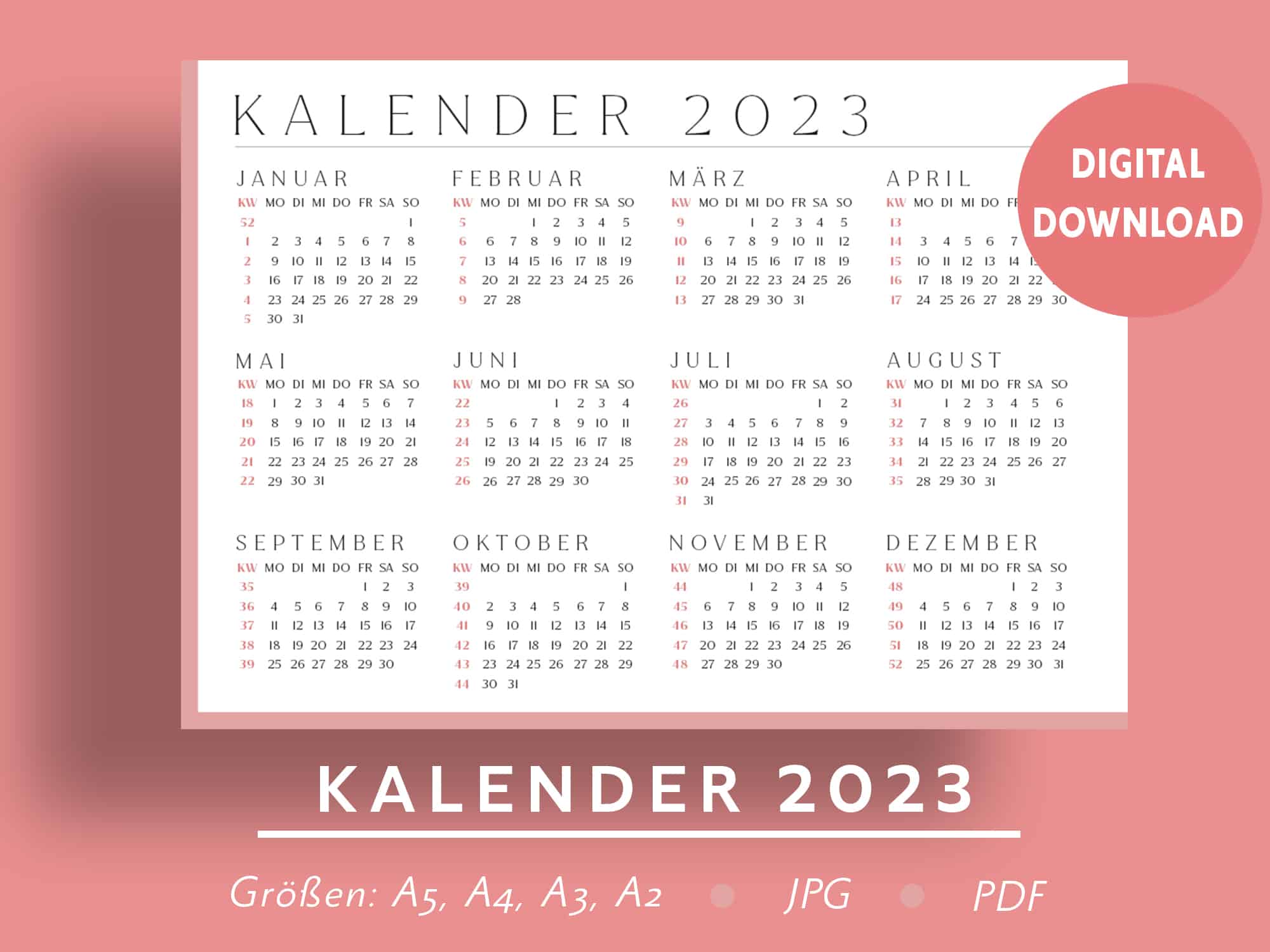 Kalender-2023-ausdrucken-Rosa
