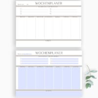 minimalistischer Wochenplaner zum ausdrucken ausfüllbare pdf bullet journal kalender vorlage planer (2)