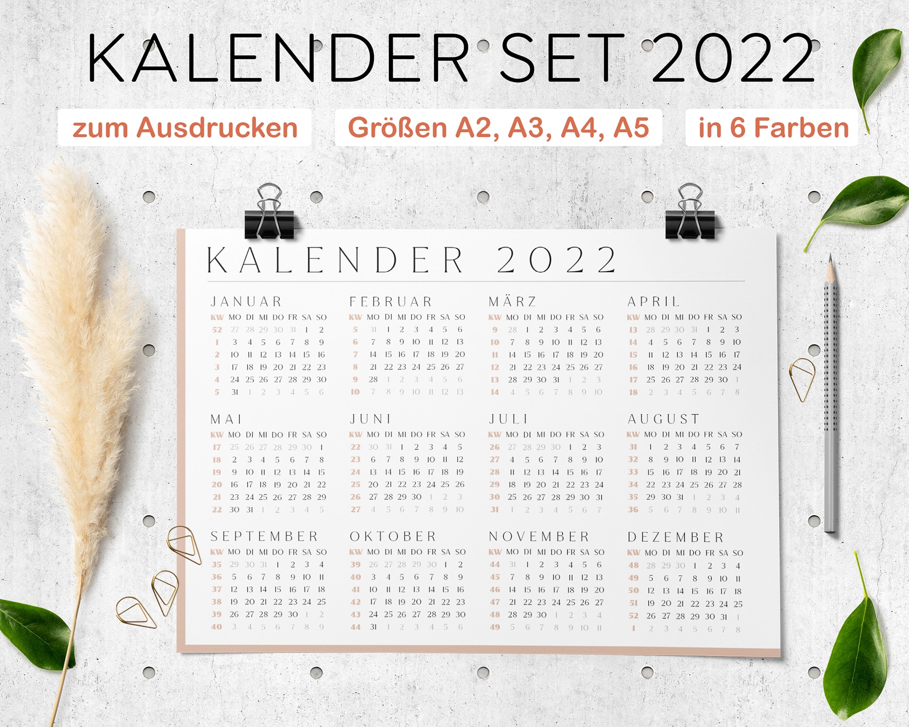 Kalender-Tischkalender-2022-Wandkalender-Groß-Digital